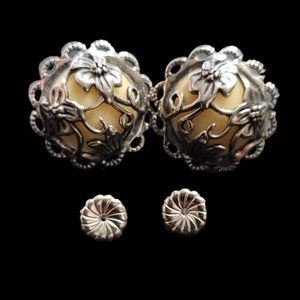 For @rigbylover Vintage Carolyn Pollack Sterling Yellow Jasper Earrings
